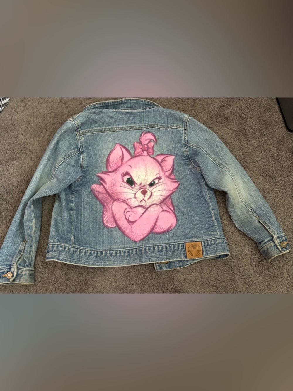The Disney Store Girls M 7/8 Denim Jacket Aristocats Marie